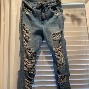 American Eagle Ripped Mom Jeans